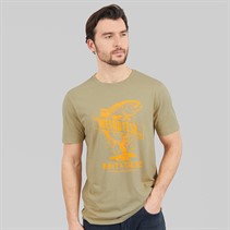 Weird Fish Mens Finflight Graphic T-Shirt Laurel Green
