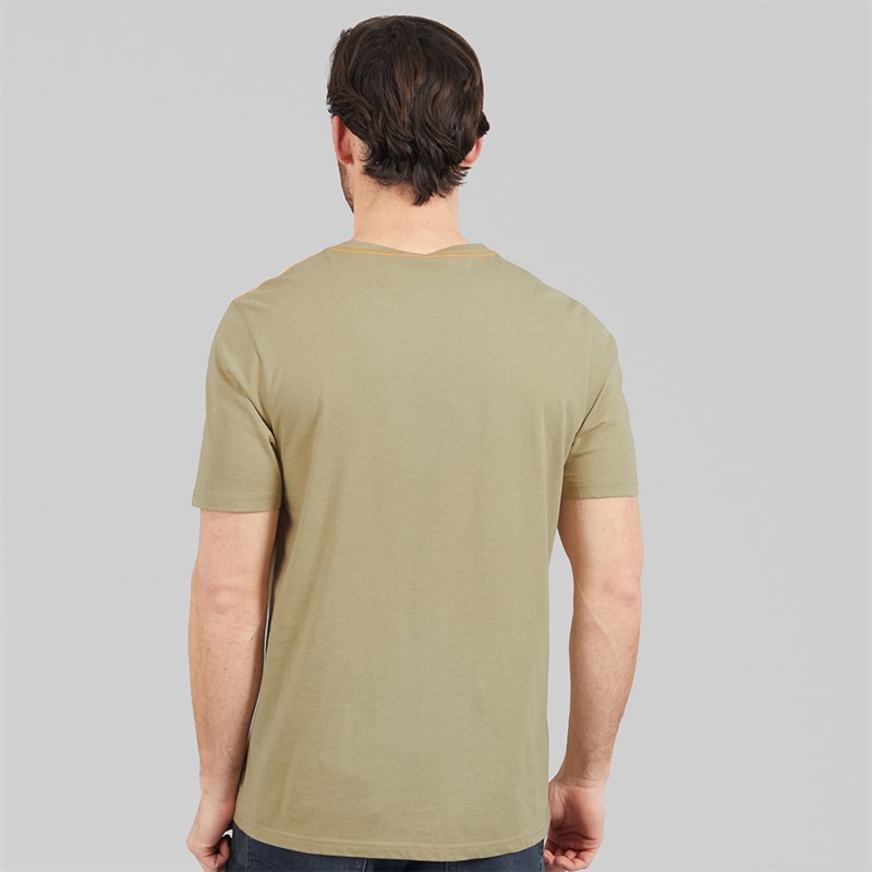 Weird Fish Mens Finflight Graphic T-Shirt Laurel Green