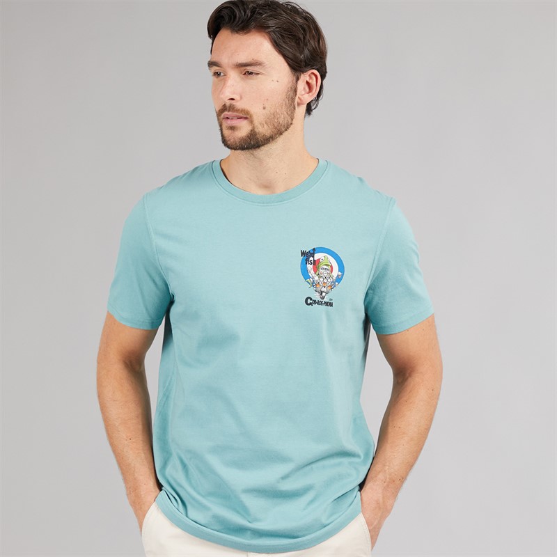 Weird Fish Mens Codroephenia Artist T-Shirt Mineral Blue