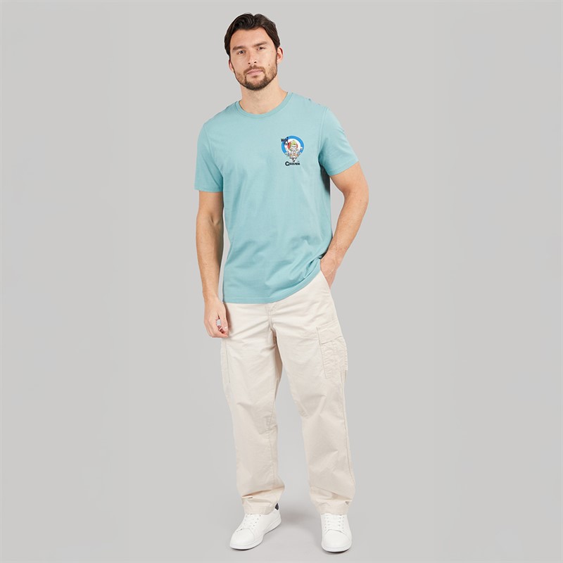 Weird Fish Mens Codroephenia Artist T-Shirt Mineral Blue