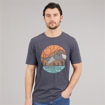 Weird Fish Mens Summit Stretch Graphic T-shirt Navy