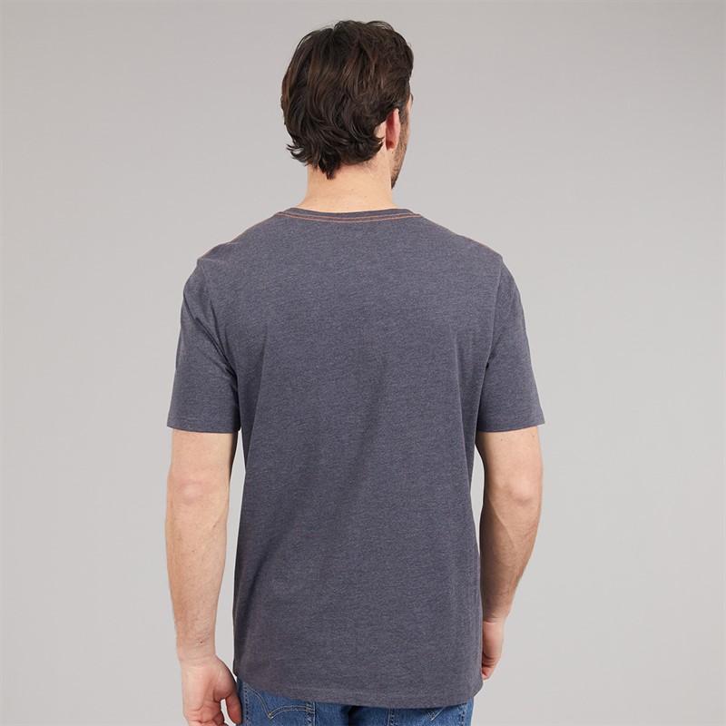 Weird Fish Mens Summit Stretch Graphic T-shirt Navy