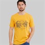 Weird Fish Mens Daybreak Graphic T-Shirt Mustard