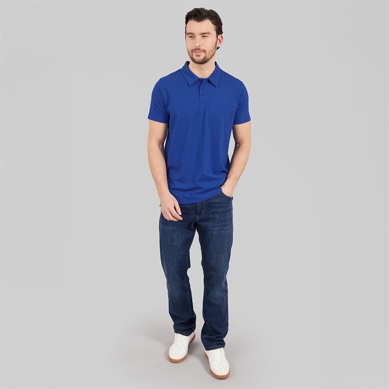 Weird Fish Mens Current Branded Polo Shirt Cobalt Blue