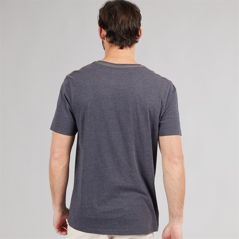 Weird Fish Mens Fishbone Graphic T-Shirt Navy