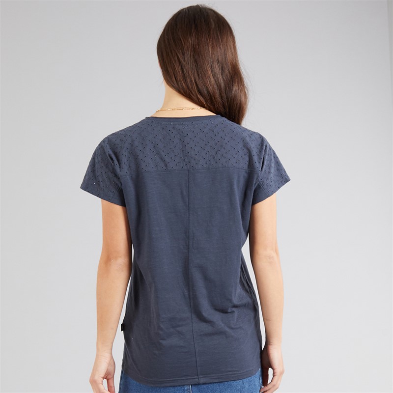 Weird Fish Womens Astrid T-Shirt Navy