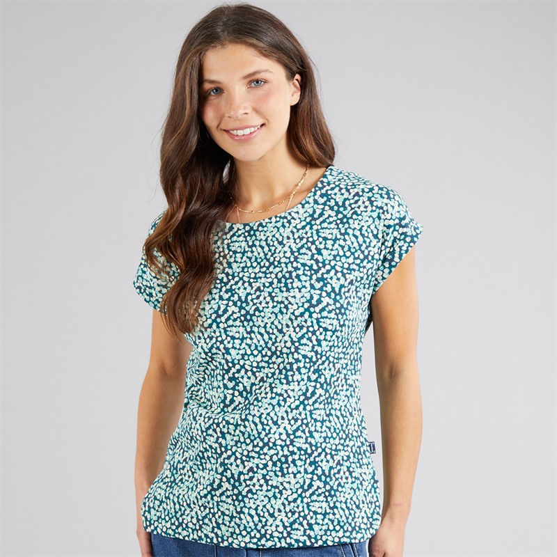 Weird Fish Womens Haisley T-Shirt Deep Teal Dpteal