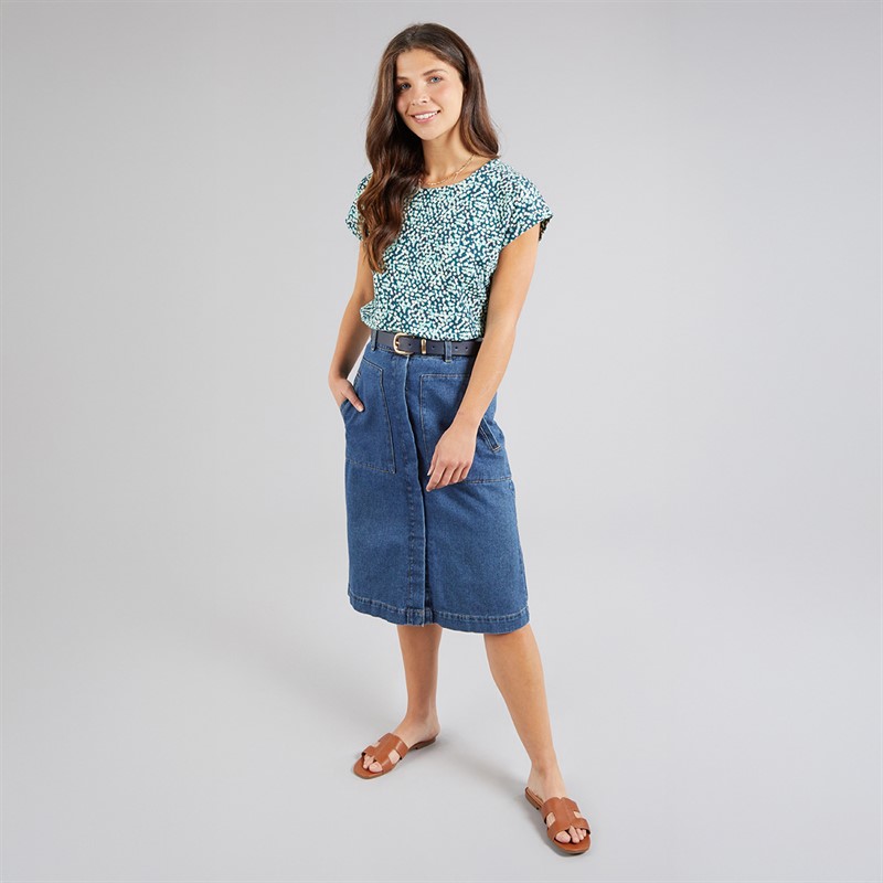 Weird Fish Womens Haisley T-Shirt Deep Teal Dpteal