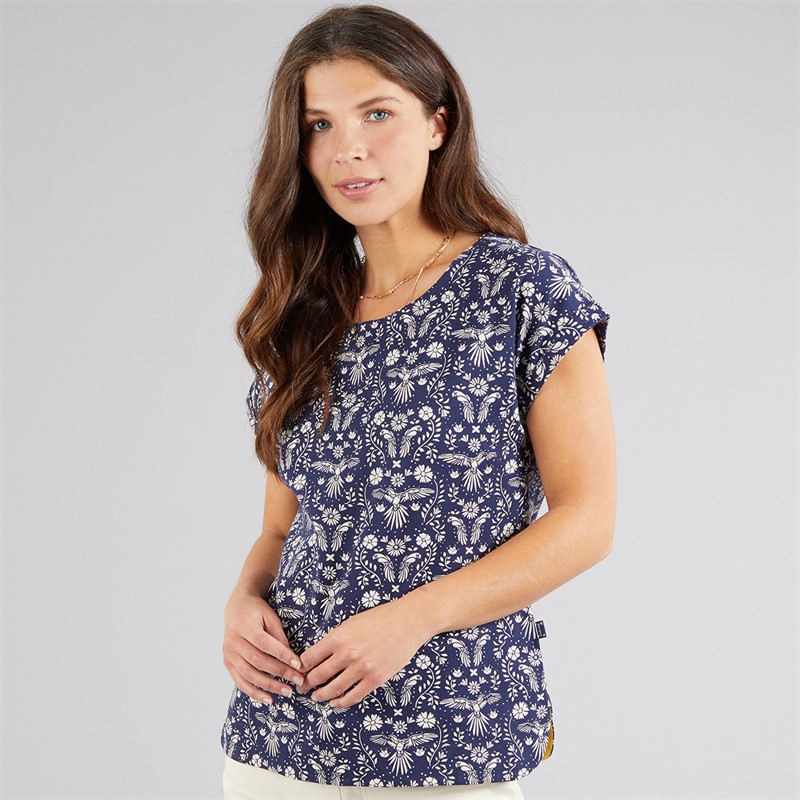 Weird Fish Womens Haisley T-Shirt Richnavy