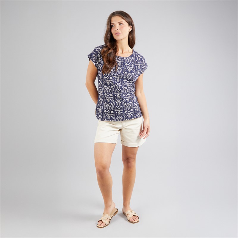Weird Fish Womens Haisley T-Shirt Richnavy