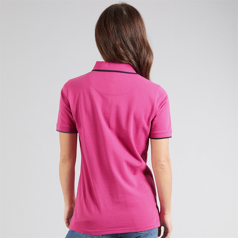 Weird Fish Womens Aubrey Polo Shirt Top Gerbera