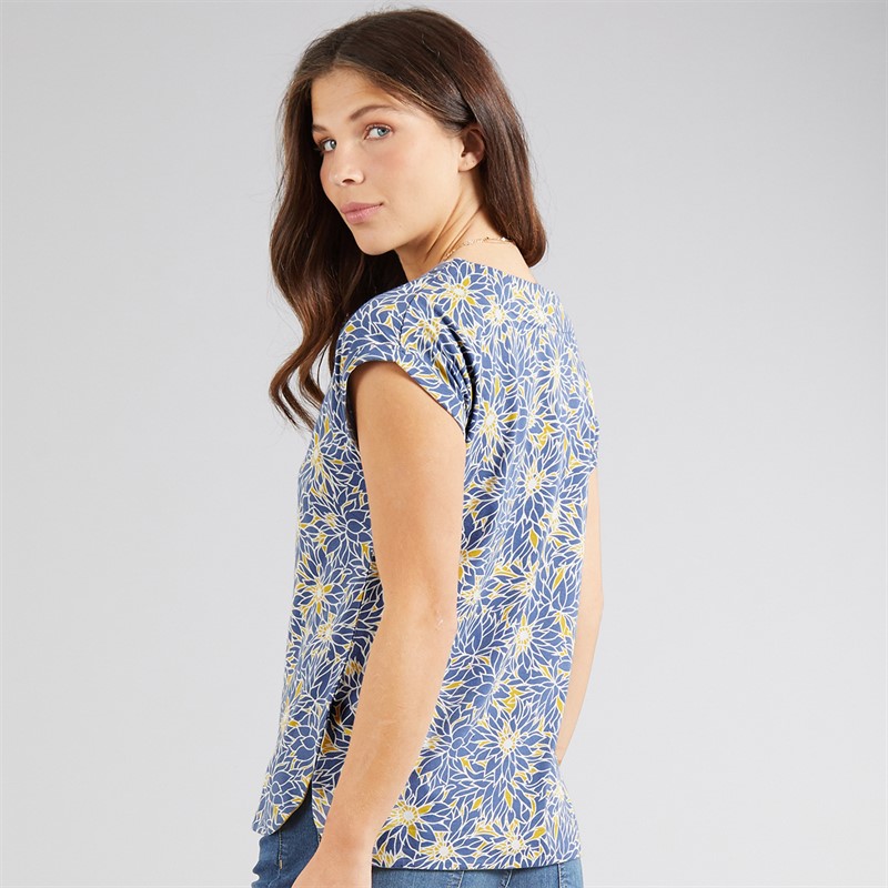 Weird Fish Womens Haisley T-Shirt Faded Blue Fadedblu