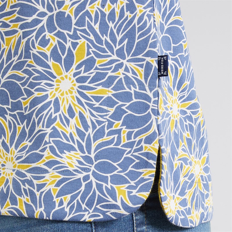 Weird Fish Womens Haisley T-Shirt Faded Blue Fadedblu