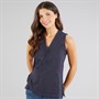 Weird Fish Womens Elexis Vest Navy