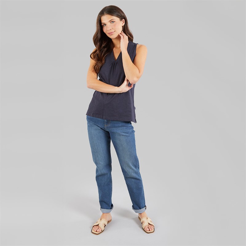 Weird Fish Womens Elexis Vest Navy