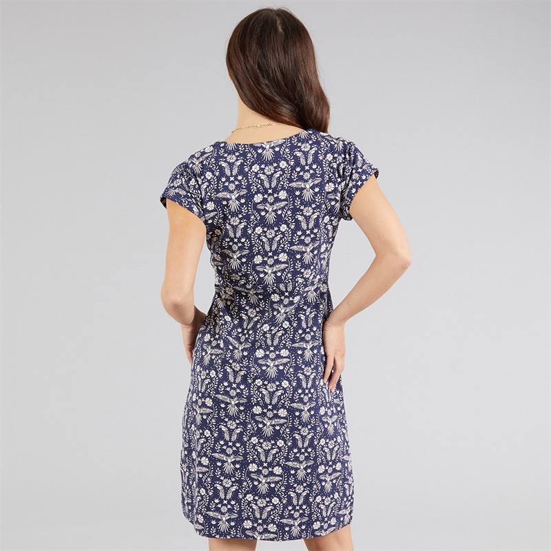 Weird Fish Womens Kailani Jersey Dress Richnavy