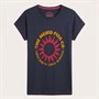 Weird Fish Womens Sunburst Graphic T-Shirt Navy
