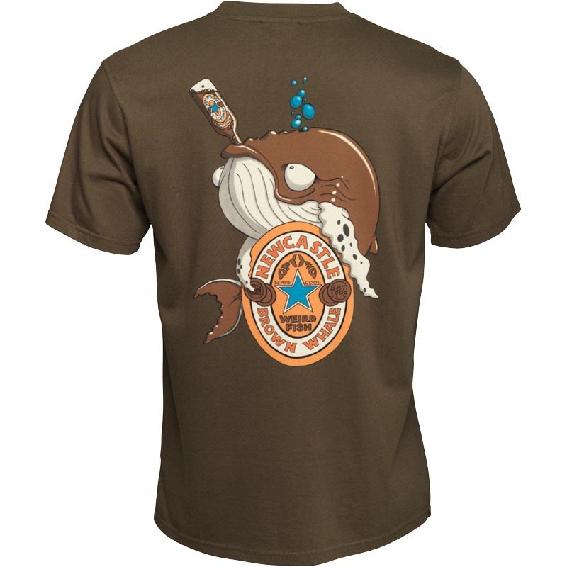 Buy Weird Fish Mens Newcastle Brown Whale TShirt Olive Night