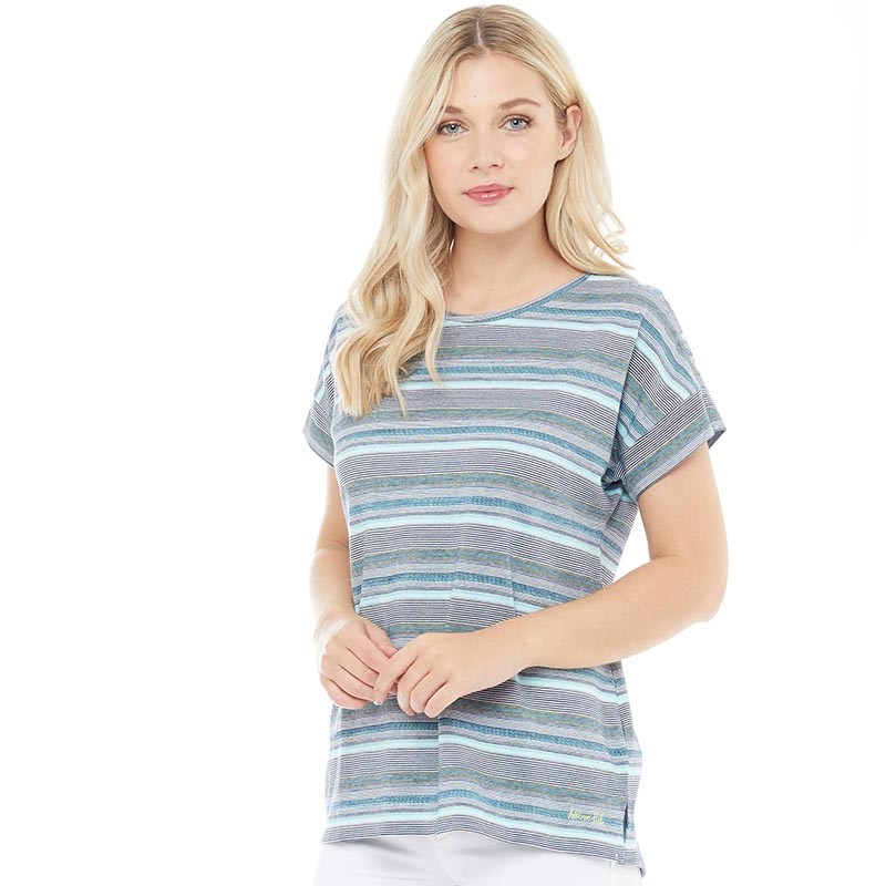 Buy Weird Fish Womens Comanche Striped TShirt Dark Navy