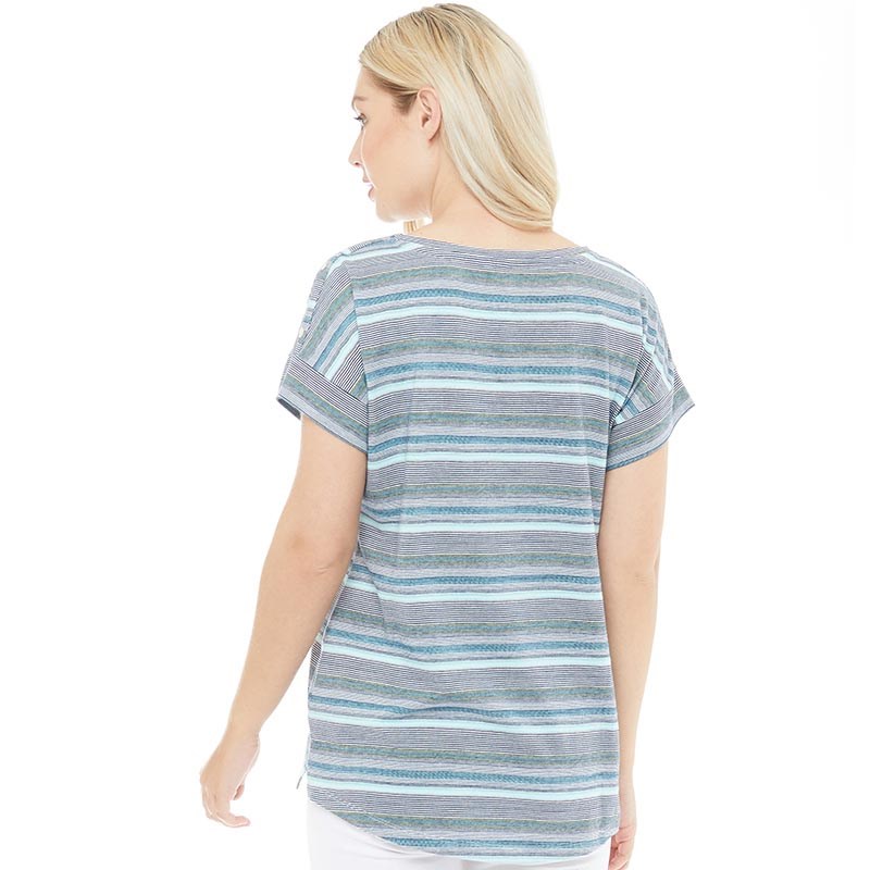 Buy Weird Fish Womens Comanche Striped TShirt Dark Navy