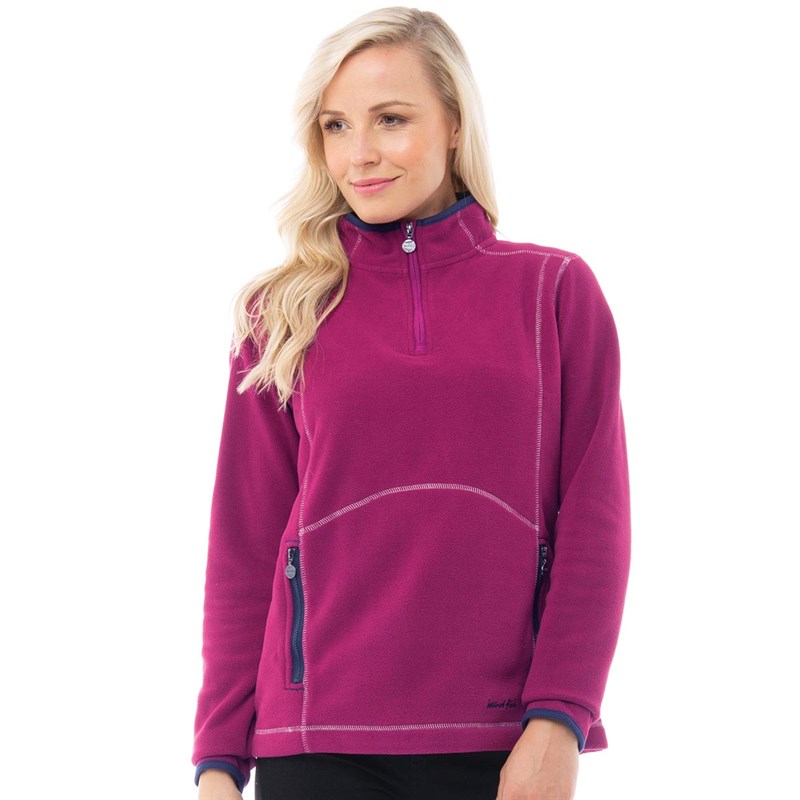 4 1 Christie Weird Red Microfleece Womens Raspberry Fish Zip SIq66cvRaf