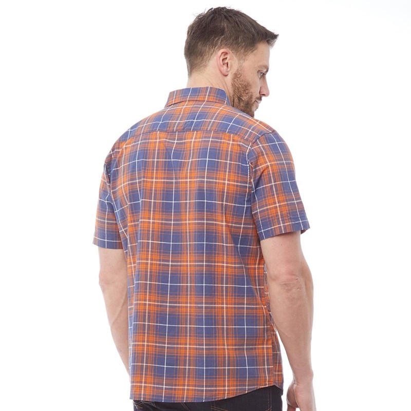 Buy Weird Fish Mens Charter Short Sleeve Shirt Pumpkin