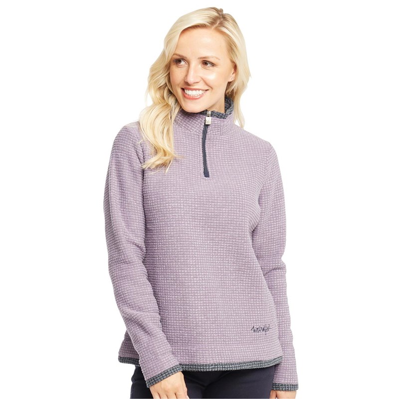 Buy Weird Fish Womens Beyonce 1/4 Zip Grid Fleece Dewberry