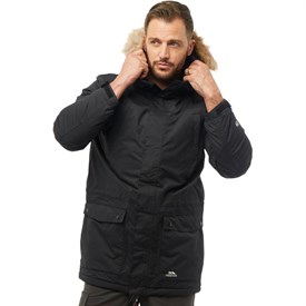 Trespass Męskie Jaydin Watowany Wodoodporny Kurtka Outdoorowa Czarny