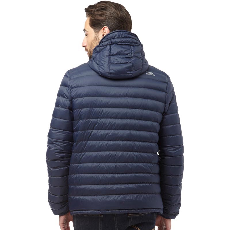 trespass mens digby down fill padded hooded jacket