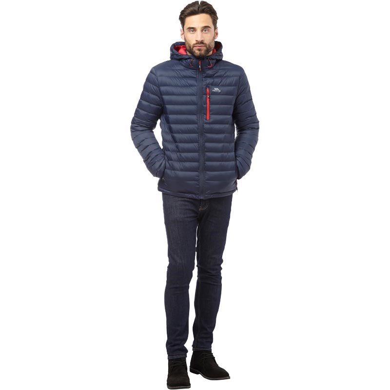 trespass mens digby down fill padded hooded jacket