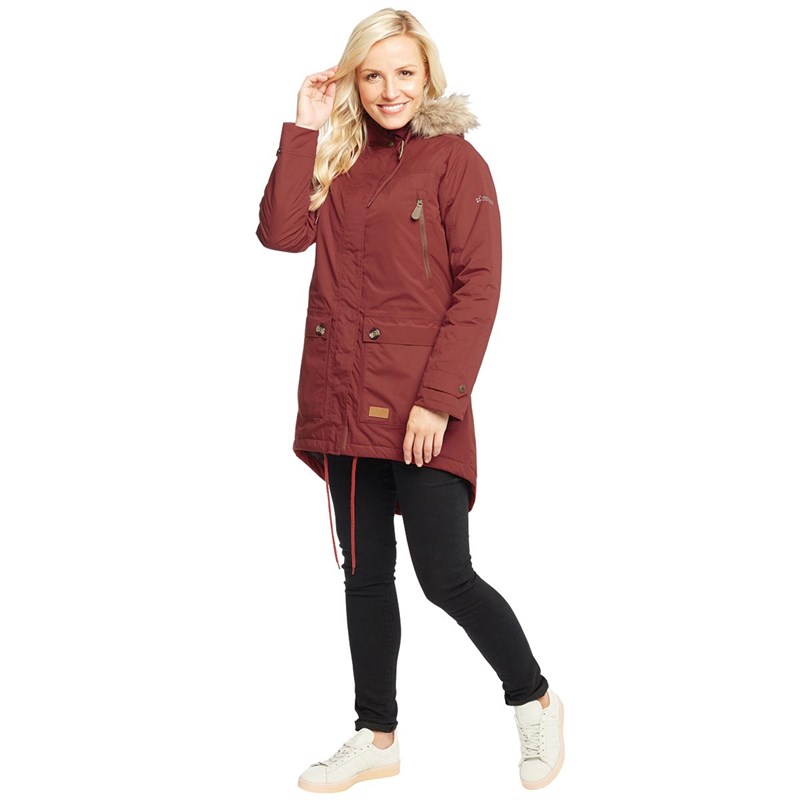 Buy Trespass Womens Clea Insulated Waterproof Parka Jacket Merlot