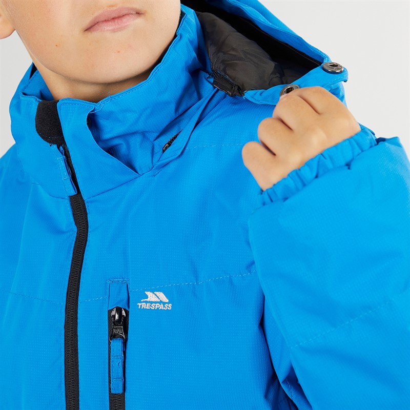 Trespass Waterdichte gevoerde hoodie met capuchon Jongens Figo Ultramarijn