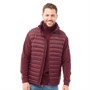 Trespass Mens Mullins Down Fill Padded Gilet Burgundy