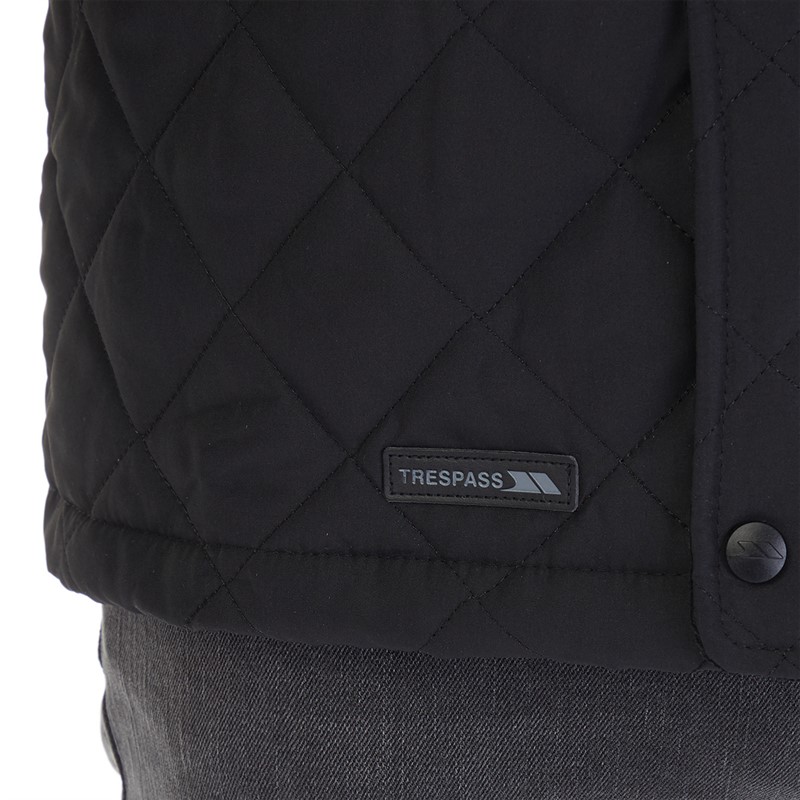 Trespass Mens Argyle Quilted Jacket Black