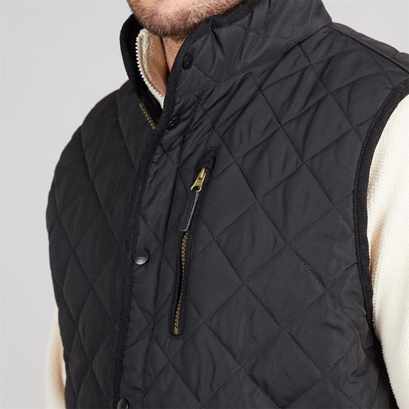 Trespass Mens Forsyth Quilted Gilet Black