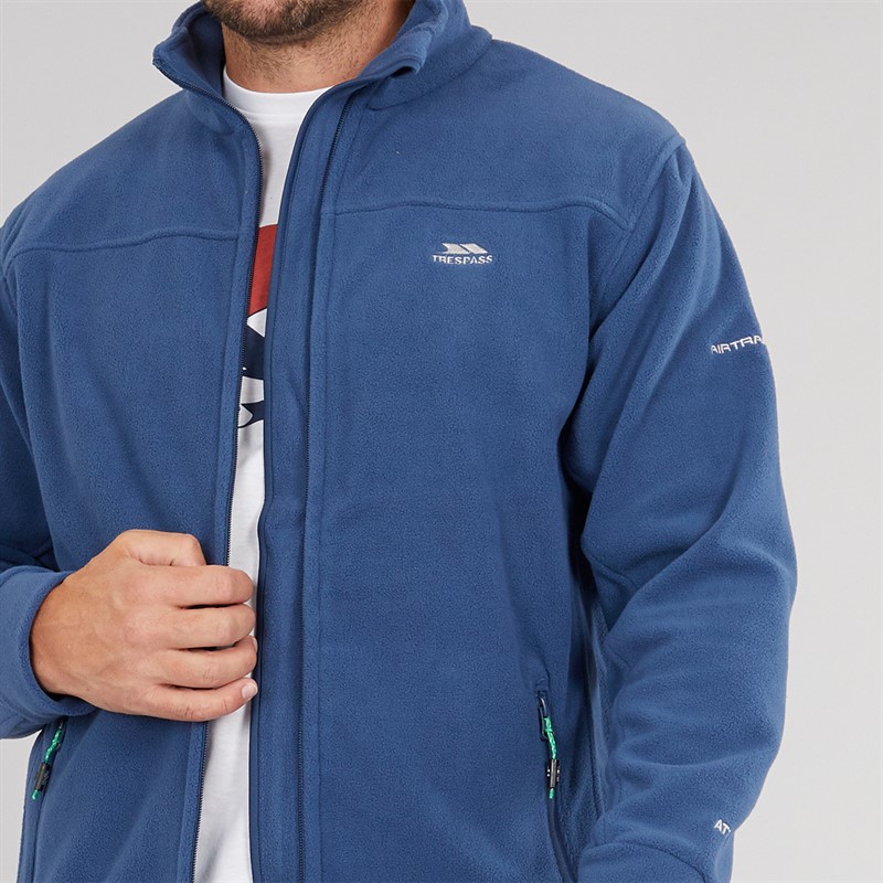 Trespass Herren Bernal Fleecejacke mit durchgehendem Reißverschluss Marineblau