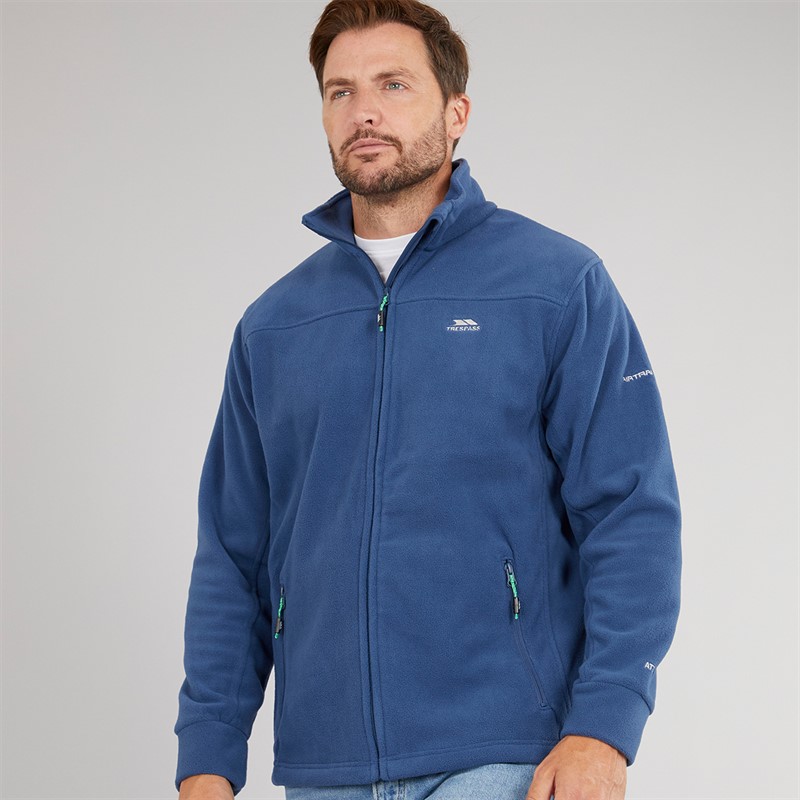 Trespass Herren Bernal Fleecejacke mit durchgehendem Reißverschluss Marineblau