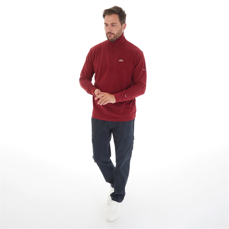 Trespass Mens Masonville 1/2 Zip Micro Fleece Merlot