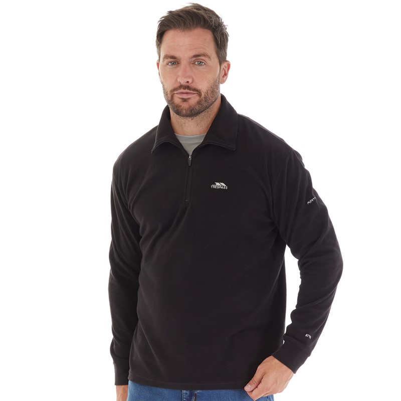 Trespass Mens Masonville 1/2 Zip Micro Fleece Black