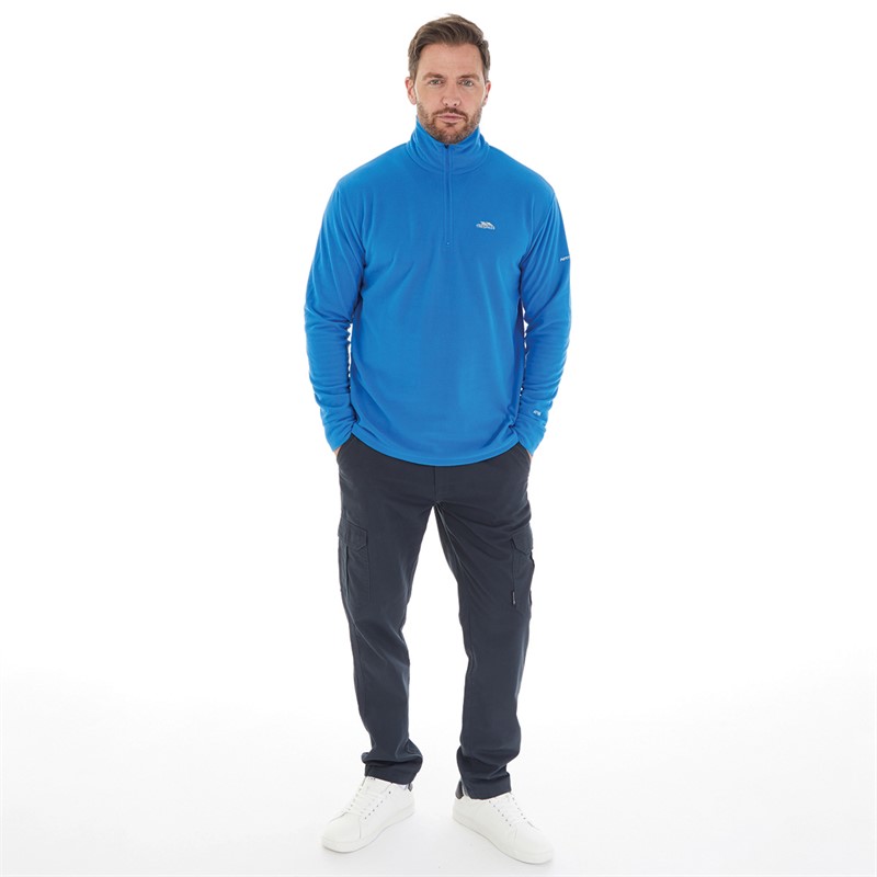 Trespass Sweat-Shirt à col montant Masonville en micro-Polaire Bleu homme