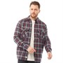 Trespass Mens Rapeseed Fleece Lined Over Shirt Navy Check