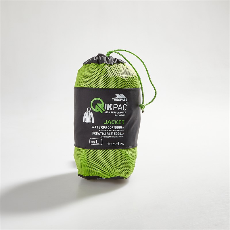 Trespass Wasserdichte Jacke Herren Qikpac Schwarz