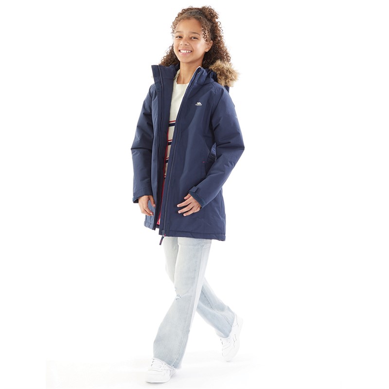 Trespass Girls Fame Insulated Waterproof Parka Navy