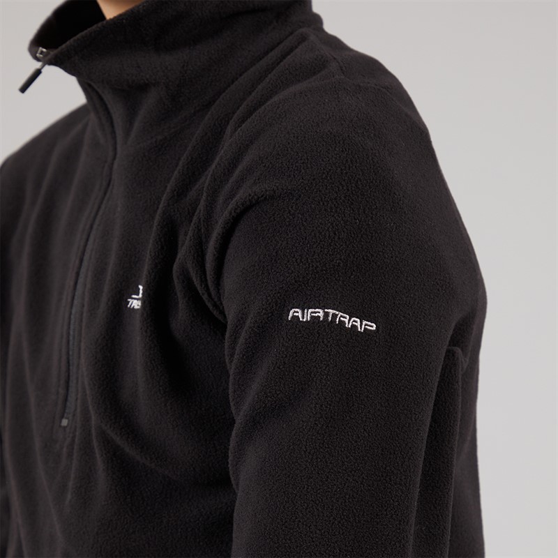 Trespass Junger Junge Masonville 1/2 Reißverschluss Micro Fleece Schwarz