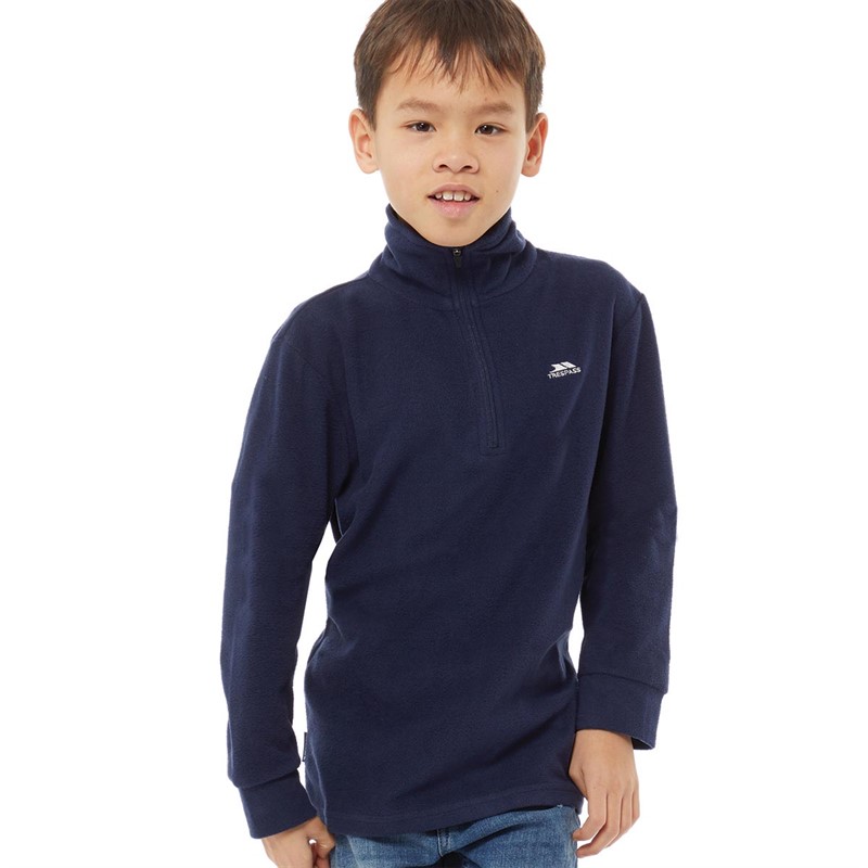 Trespass Junior Boys Masonville 1/2 Zip Micro Fleece Navy