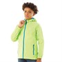 Trespass Junior Qikpac Waterproof Jacket Green Gecko