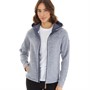 Trespass Damen Reserve Texturierte Full Zip Kapuzen Fleece Jacke Denim Blau