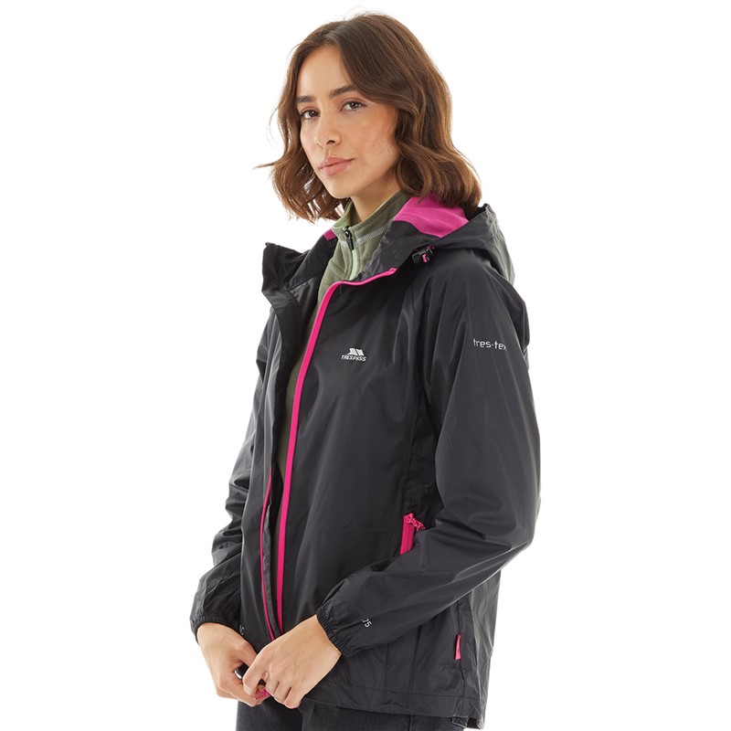 Buy Trespass Womens Qikpac Waterproof Jacket Black