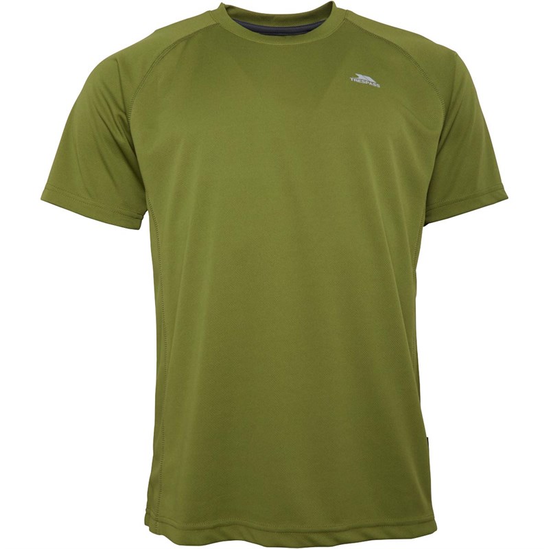 Buy Trespass Mens Debase Quick Dry Active Tech Top Cedar Green