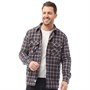 Trespass Mens Rapeseed Fleece Lined Over Shirt Dark Grey Check